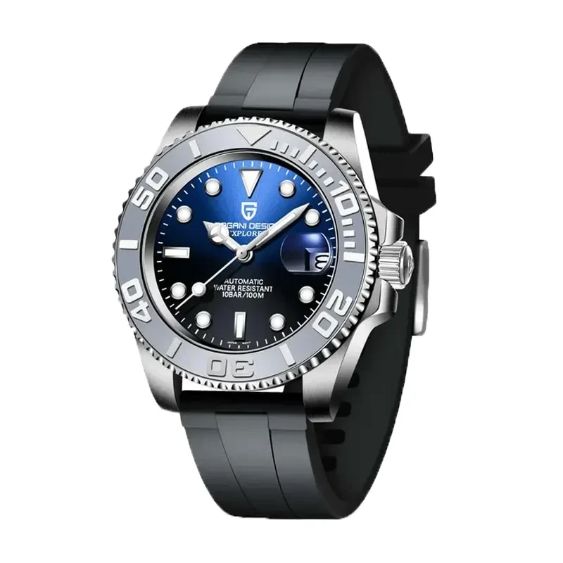 Pagani Design Yachtmaster Black-Blue Dial Men's Watch- PD-1651